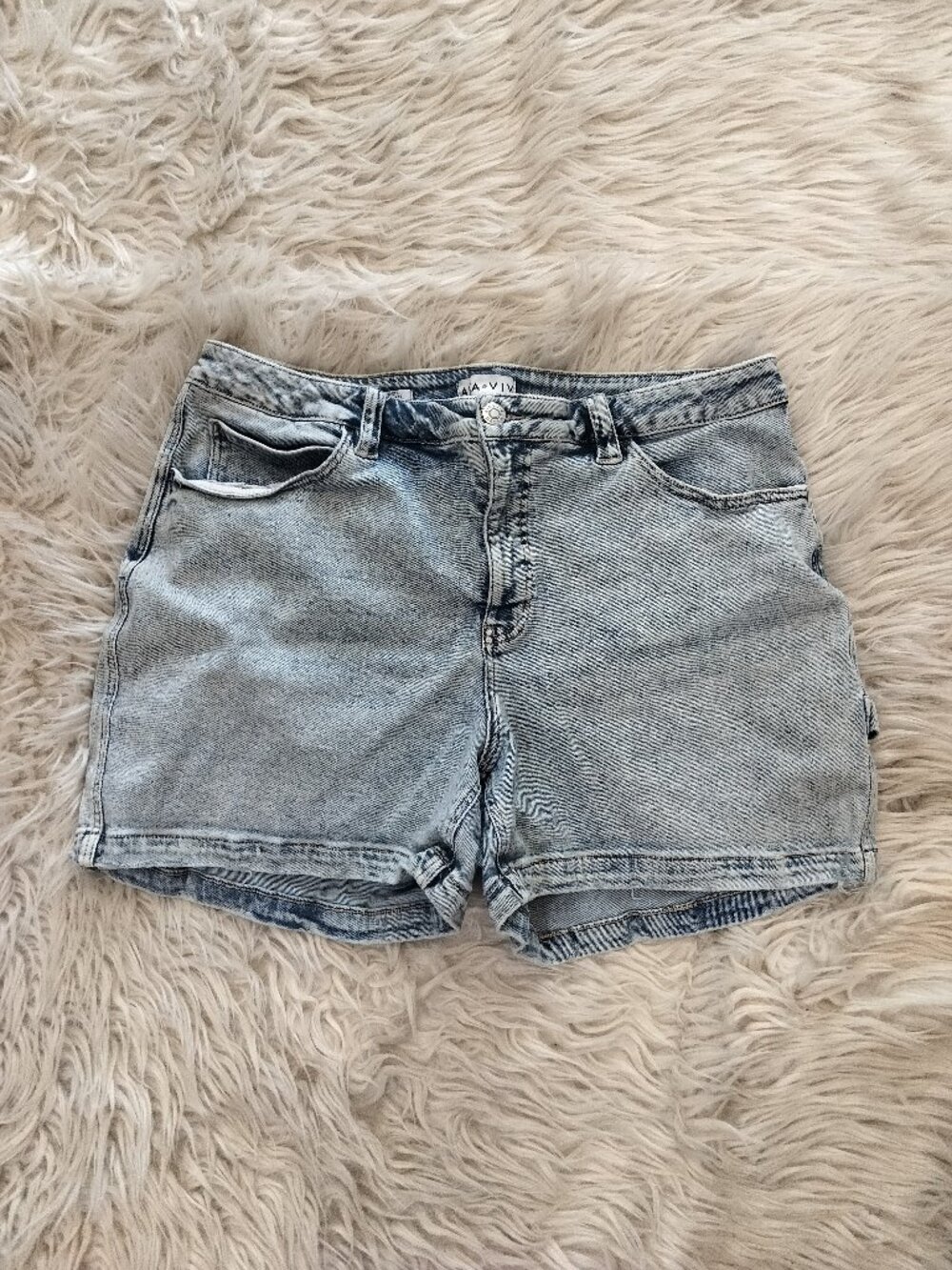Ava & Viv High Rise Midi Shorts Super Stretch Carpenter Style